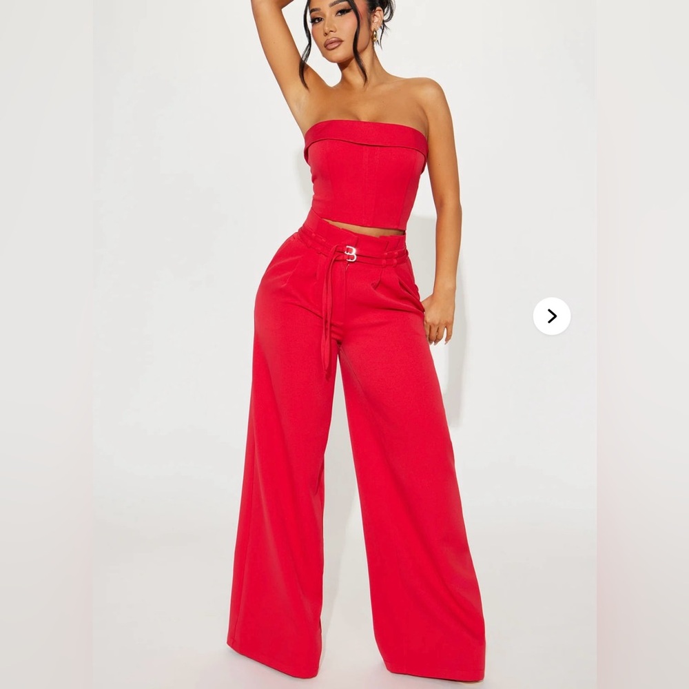 Red Strapless Set